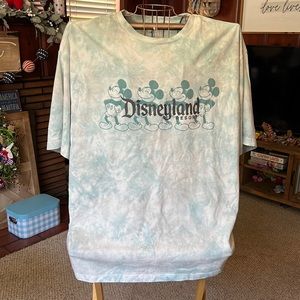 Disneyland Resort Mickey Mouse tie dye blue oversized shirt